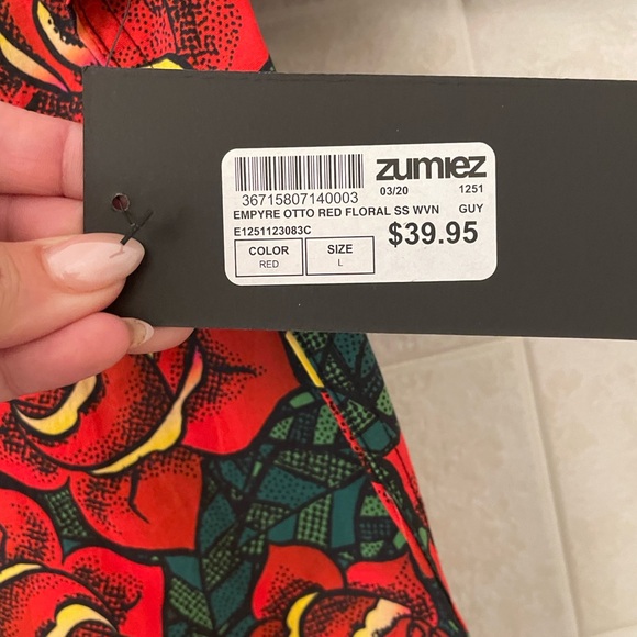 Zumiez Empyre Otto Red Floral Shirt - Picture 2 of 5
